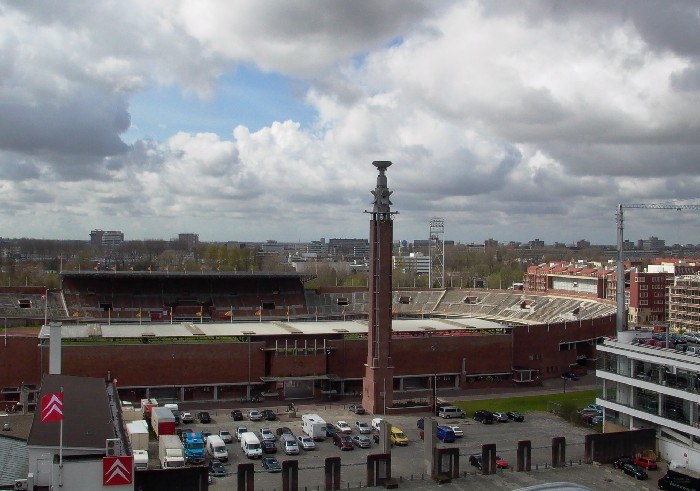 The Olympic Stadium in Amsterdam with its tower